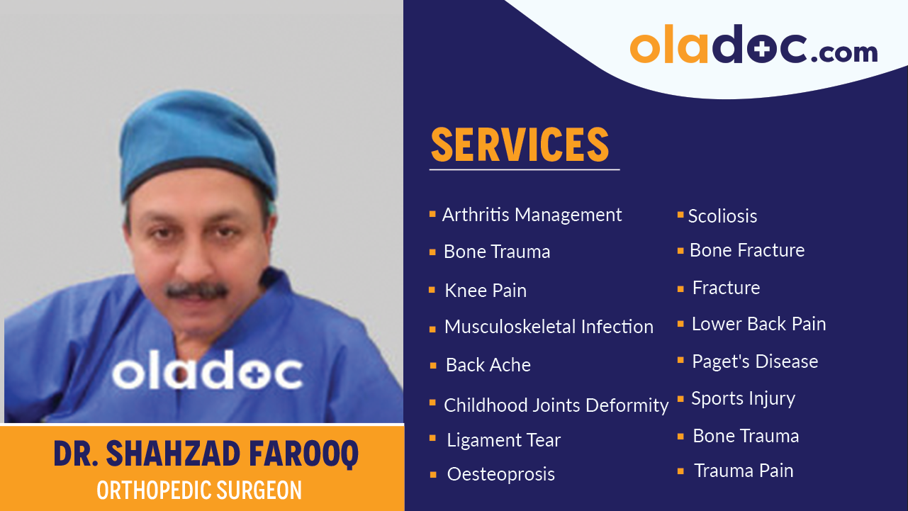 Services  provided by Dr. Shahzad Farooq